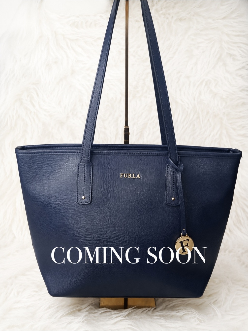 Furla New Daisy Navy Blue Tote Bag with Original Dust bag